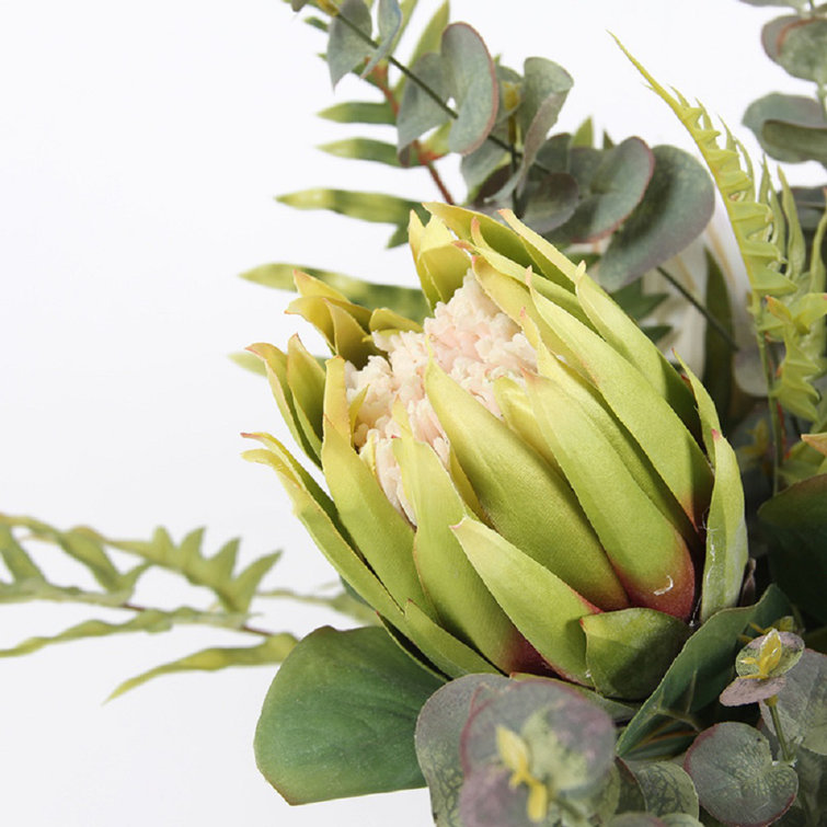 Gracie Oaks Artificial Protea Cynaroides Flower Stems Wayfair